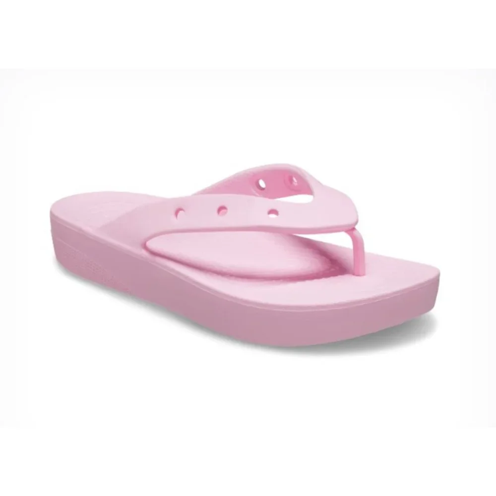New Crocs Women's‎ Classic Platform Flip Flop Sandals Flamingo Pink US 9